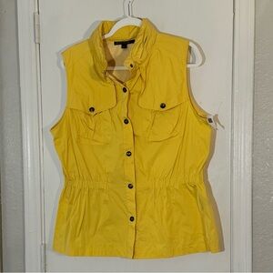 Lafayette 148 New York Yellow Sleeveless Vest Size L